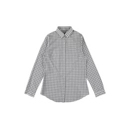 Order women's long-sleeved plaid shirt, off-white plaid shirt, right-angled shirt collar, rounded hem R419 Order women's long-sleeved plaid shirt, off-white plaid shirt, right-angled shirt collar, rounded hem R419
